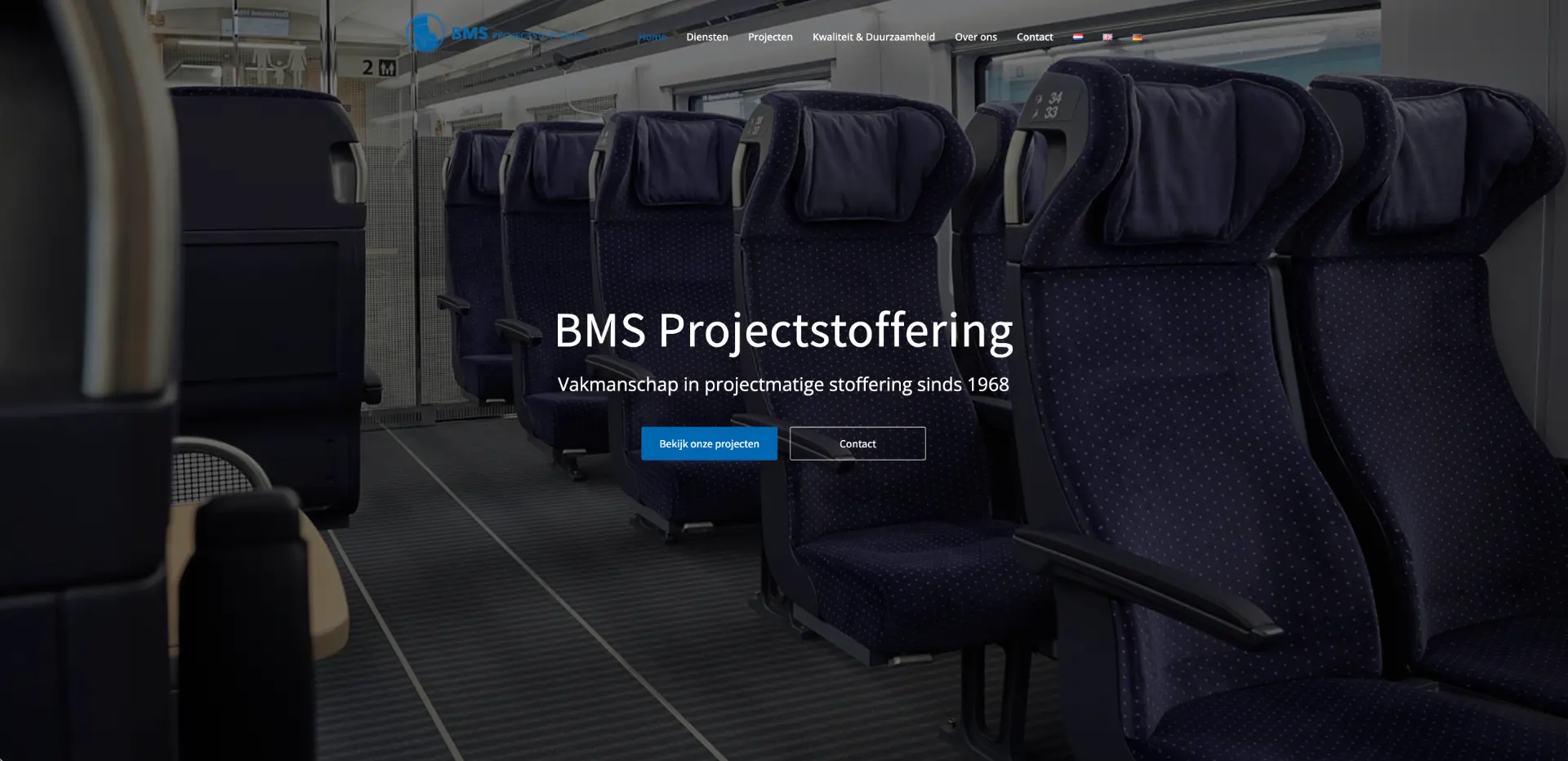 Website voor BMS Projectstoffering