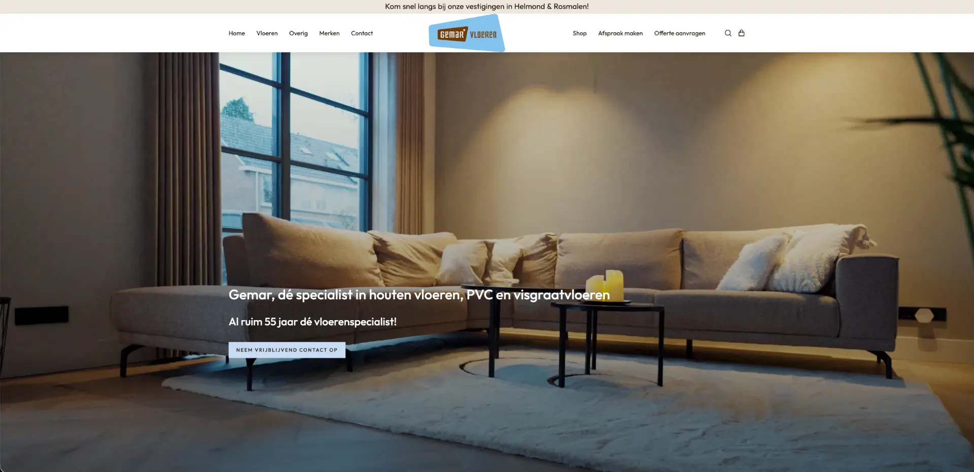 Website voor Gemar Vloeren