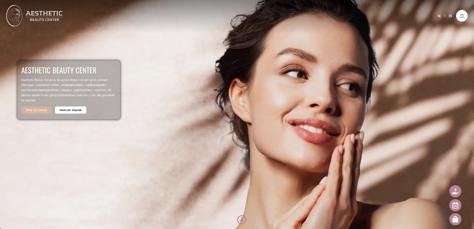 Website voor Aesthetic Beauty Center